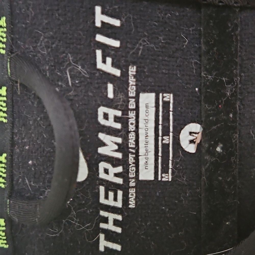 Nike Men's Black and Neon Yellow Hoodie - Picture 3 of 4